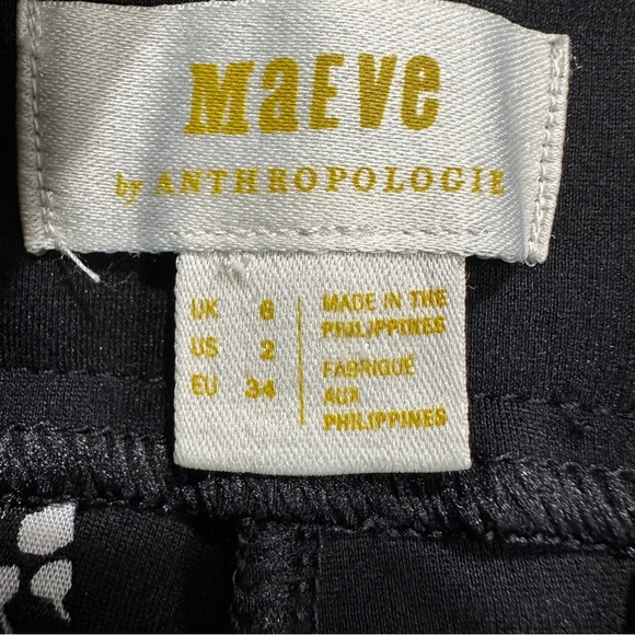 Maeve/Anthropologie The Naomi Ponte Wide Leg Flare, size 2, black, stylish - Picture 6 of 13